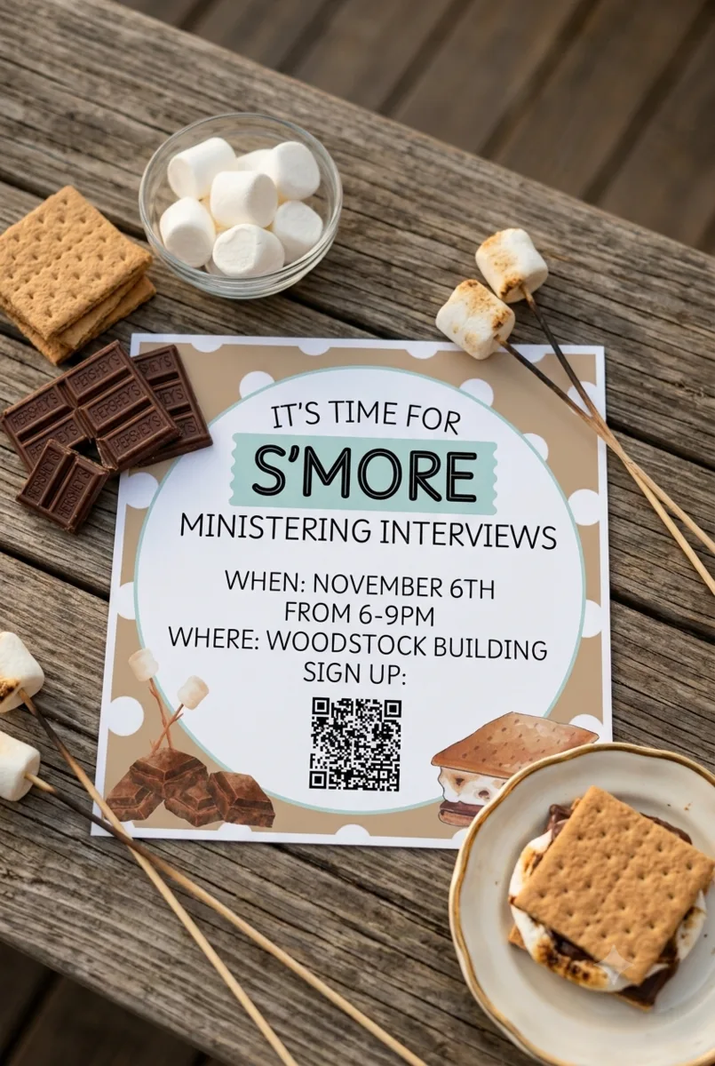 Time for S'more Ministering Interviews flyer preview